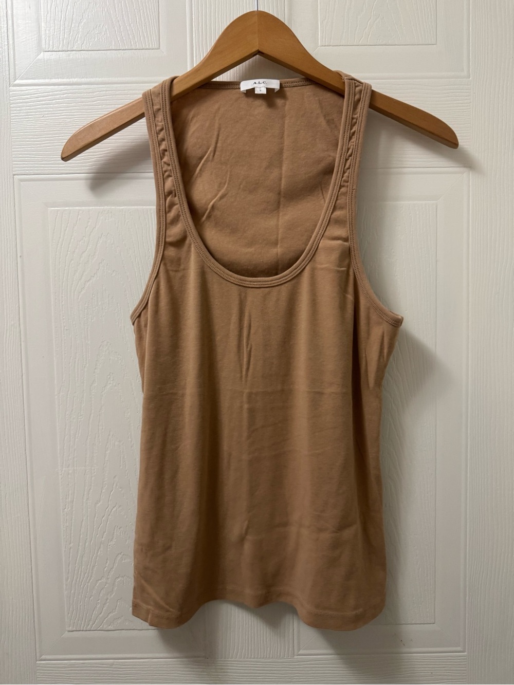 A.L.C. Tan Scoop Neck Tank
